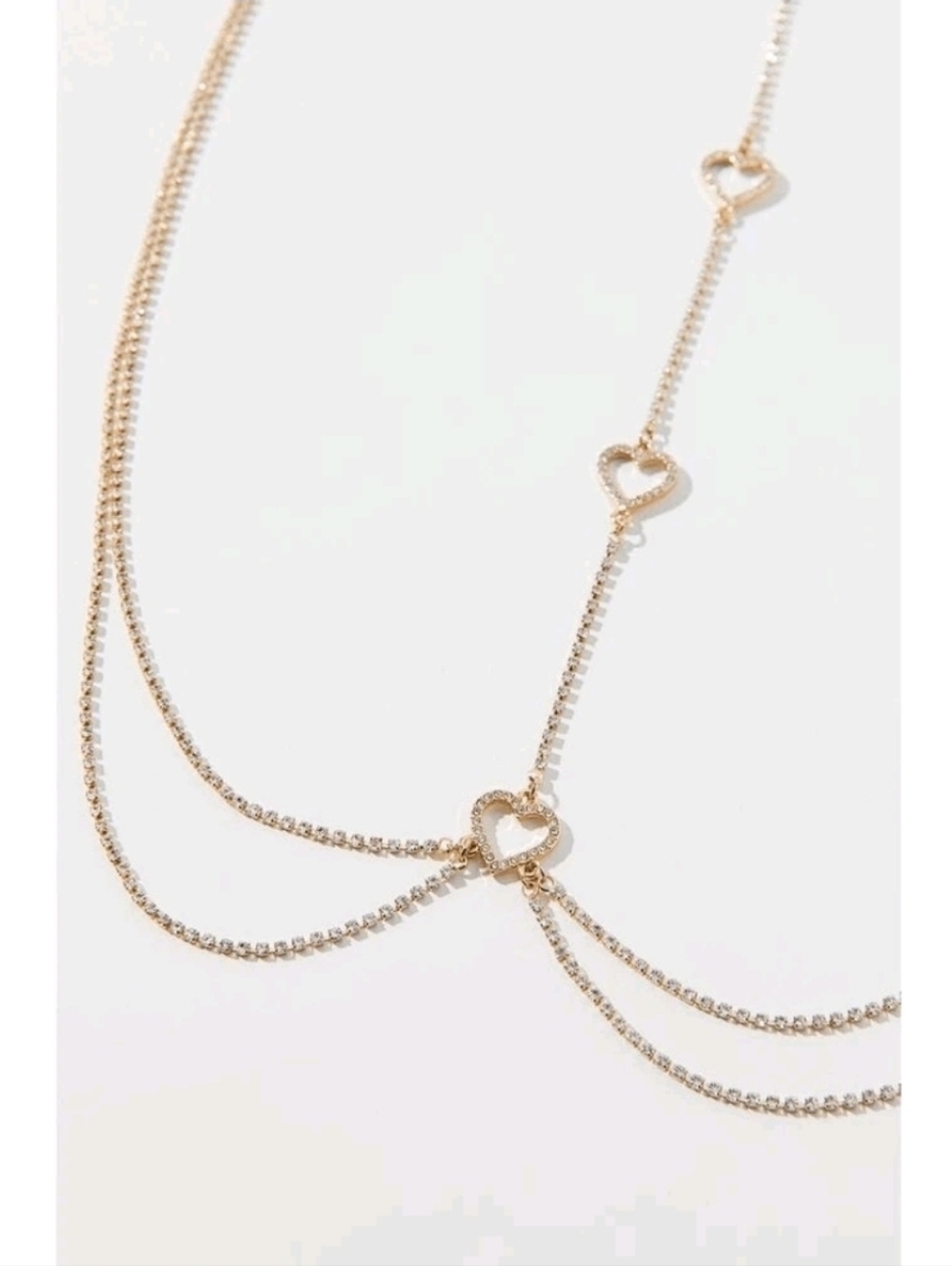 Urban Outfitters Rhinestone Gold Heart Body Jewelry New - Picture 2 of 8